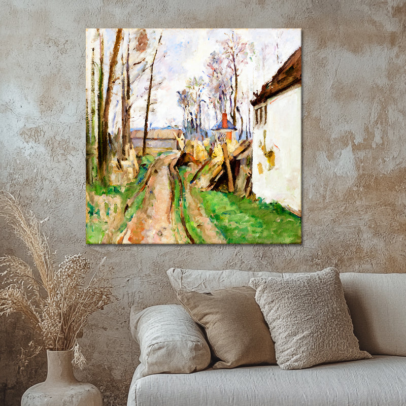 A Village Road nabij Auvers - Paul Cezanne