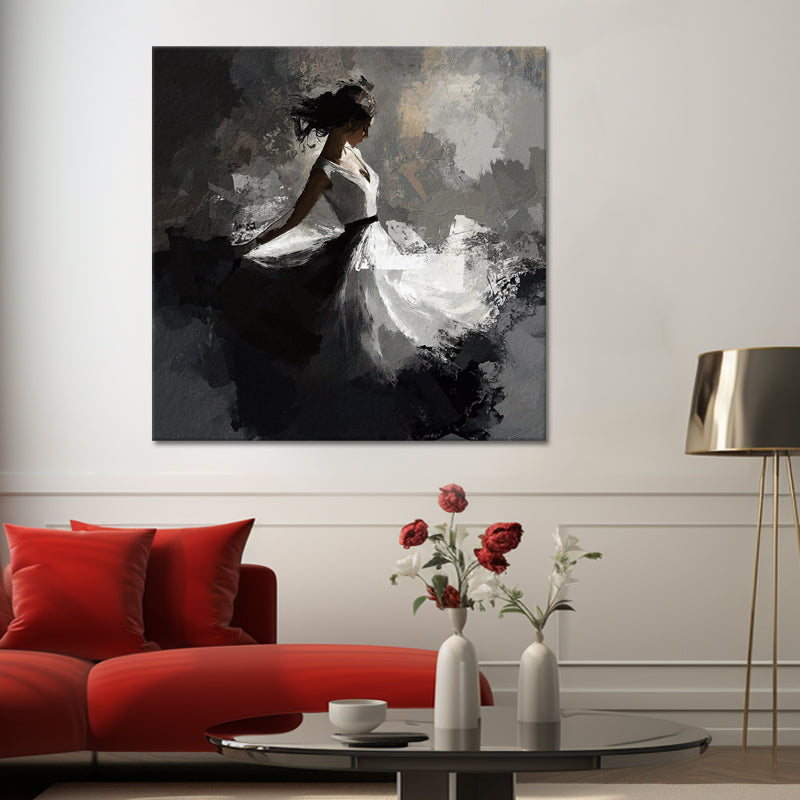 Danseres in een witte jurk