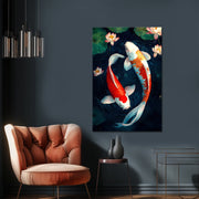 Twee koi karper vissen