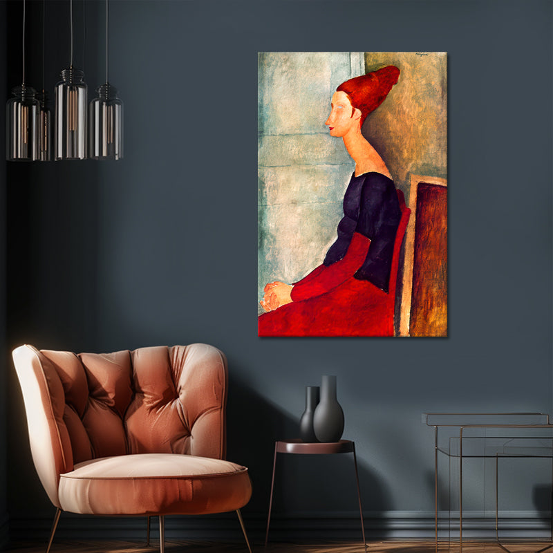 Jeanne Hébuterne in donker kleding -  Amedeo Modigliani