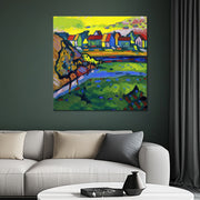 Bayerisches Dorf mit Feld - Kandinsky