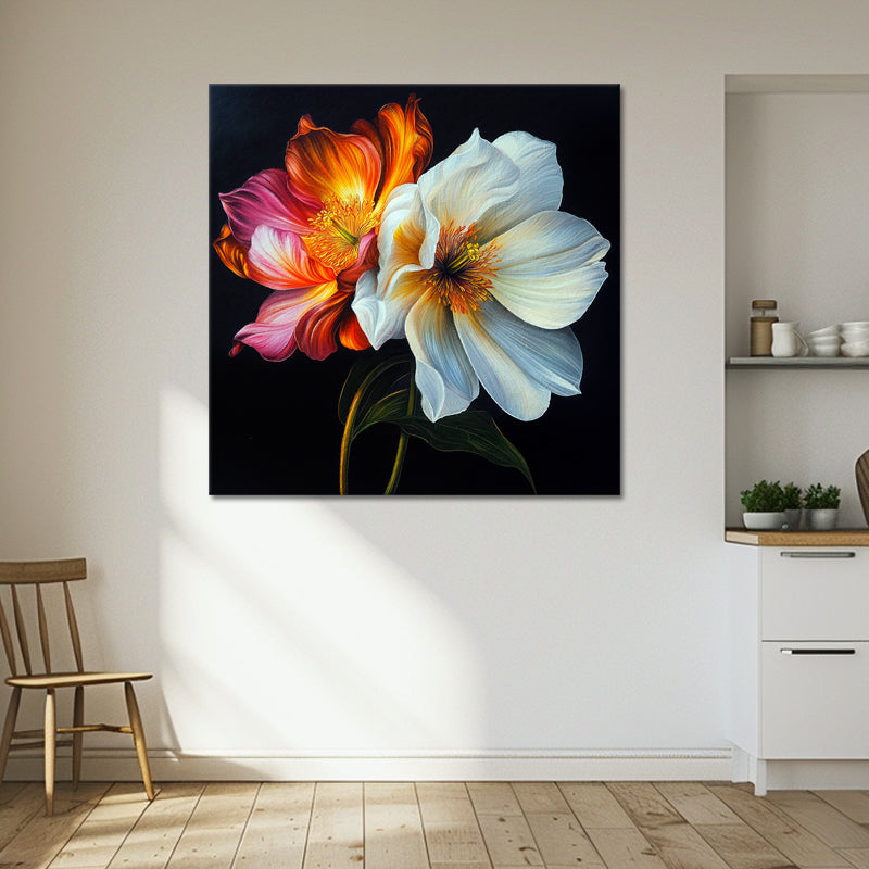 Gemälde mit zwei Blumen